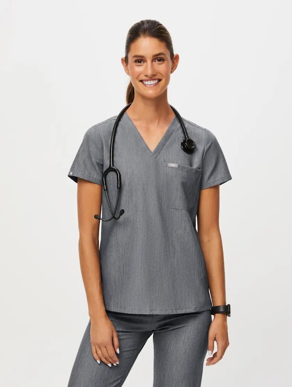 Figs Women's Graphite Grey Scrub Set